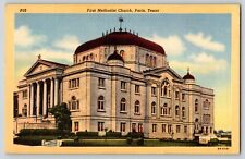 Postcard First Methodist Church - Paris Texas picture