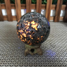310g Natural silver luster Obsidian Crystal Ball gem aura therapy health B681 picture