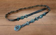 Antique STERLING SILVER INLAID Turquoise Belt and Buckle Inlaid Turquoise picture