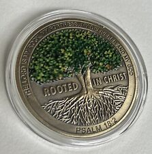 Rooted In Christ Collectors Coin-Bronze- Bible- Metal-NEW-plastic Case picture