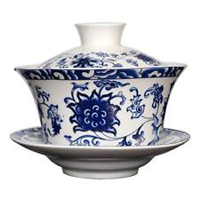 Gaiwan 6.8oz/10oz Gongfu Tea Jingdezhen Ceramic Tureen Teacup Sancai Golden L... picture