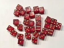 Vintage 5/8” Red Bakelite Dice Tested picture