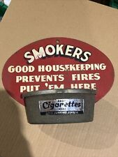 VTG sipco ashtray SMOKERS GOOD HOUSEKEEPING PUT 'EM HERE SIGN picture