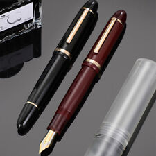 JinHao X159 Acrylic Black Fountain Pen Metal Gold Clip 0.5mm F Nib Ink Pen NEW picture