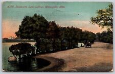 Postcard Boulevard, Lake Calhoun, Minneapolis MN 1913 L201 picture