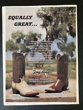 1973 Tony Lama Co. Handcrafted Cowboy Boots El Paso Texas Color Vintage Print Ad picture
