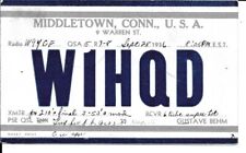 QSL  1936 Middletown   CT   radio card picture