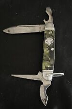 REDUCED Vintage Girl Scout UTICA FEATHERWEIGHT KNIFE  GREEN/BLACK HANDLE-1935 picture