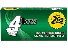 4 Aces Menthol 100mm (100s) RYO Cigarette Tubes 200ct Box (5 Boxes) picture