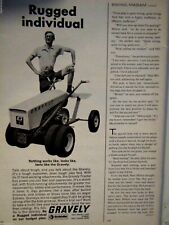 1965 GRAVELY Tractor Mower Original Print Ad-8.5 x 11