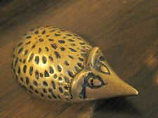 Vintage Figural Brass Hedgehog Paperweight  3.5'' x 1.5'' Animal Figure heavy picture