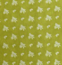 Vgt Chintz Cotton Floral Fabric W44”xL5.1 Yds White Daisies on Green Background picture