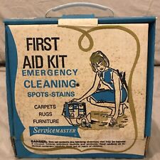 Vintage Service Master Carpet And Upholstery Kit In Old “ First Aid Kit “ Box W4 picture