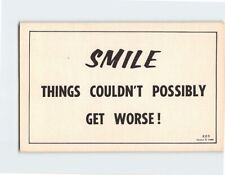 Postcard Smile Things Couldn't Possibly Get Worse, with Frame Art Print picture
