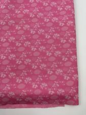 Vintage 60s 70s Pink White Floral Polyester Knit Fabric 3x2 Yards 118”x80” picture