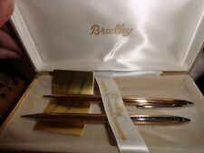 Vintage Bradley Golden Mechanical Pencil Set in original case picture