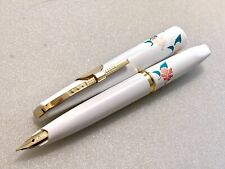 PLATINUM pocket 14K   F   1970's  fountain pen white steel axis  NEW  from JAPAN picture