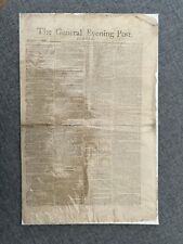 GENERAL EVENING POST JUNE 1806 CHIEF OF SUMATRA VINTAGE NEWSPAPER picture