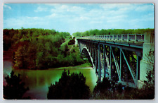 Cooley Bridge Wellston Cadillac Manistee Michigan Kodachrome Postcard picture