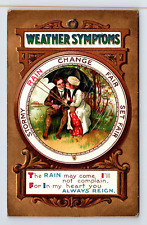 c1912 DB Postcard Embossed BB London Weather Symptoms Romance Rain picture