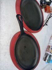 2 Vintage Cast Iron & TraysMADE IN U.S.A.   