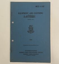 VINTAGE- Equipment And Clothing 1954 Marine Corp Ed Center School VA picture