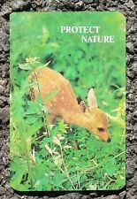 Aeroflot Soviet Airlines 1992 Pocket Calendar USSR. Protect Nature. Fawn picture