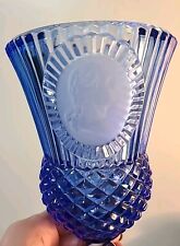 VINTAGE *AVON GEORGE WASHINGTON BLUE GOBLET CANDLE HOLDER *Great Condition  picture