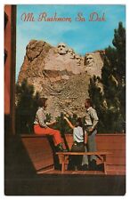 Vintage Mt. Rushmore South Dakota Postcard c1965 Family at Visitor Center picture