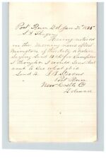 1885 Handwritten Letter FB Stevens New Castle DE Delaware History Congress Stamp picture