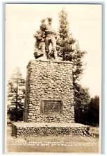 c1930's Pioneer Donner Monument Near Truckee California CA RPPC Photo Postcard picture