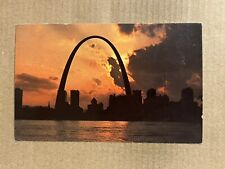 Postcard Gateway Arch Sunset Mississippi River St Louis MO Missouri picture