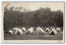 c1910's US Military Solider Camp Tent RPPC Photo Unposted Antique Postcard picture