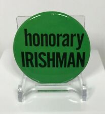 Vintage Honorary IRISHMAN Green St. Patrick's Day Button Pin picture