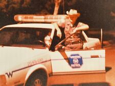 HA Photograph Westec Patrol Security Guard Uniform Patrol Car Cowboy Hat 1980's picture