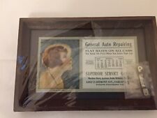 Framed April 1929 Matinee Girl Calendar Page Superior Auto Garage Oakland, CA picture
