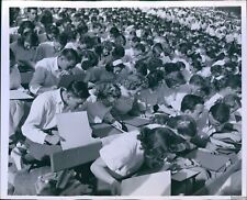 1948 Ucla Cheering Section Students Prepare To Display Cards Sports 8X10 Photo picture