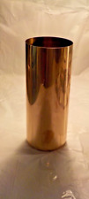 Vintage DUK-IT- McDONALD PRODUCTS Brass Round Cylinder VASE-PLANTER 8