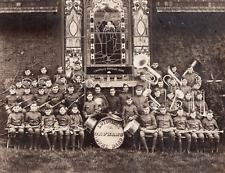 Antique Large Cabinet Photo Loysville Orphans Home Boys Band Pennsylvania c1910s picture