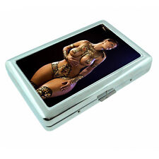 Egyptian Pin Up Girls D2 Silver Metal Cigarette Case RFID Protection Wallet  picture