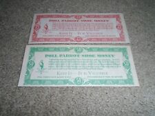 Vintage Poll Parrot Shoe Money, 25 & 50 cents, Lot of 2 picture