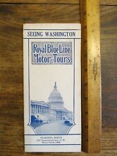 Antique Ephemera Washington DC Royal Blue Line Motor Tour Brochure picture