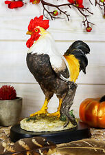 Black Breasted Rooster Statue With Base 7