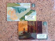 STARBUCKS USA Regional - 2 California Gift Cards 2015 & 2018 picture