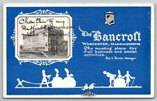 1928  Worcester  Massachusetts   The Bancroft Hotel Postcard picture