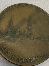 Vtg 1898 U.S.S. Olympia Medal Made From Propeller of Admiral Dewey’s Manila Bay picture