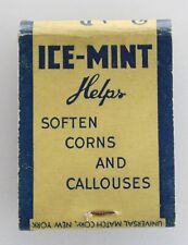 Vintage Ice-Mint Matchbook Advertising Cover Foot Medicine Struck picture