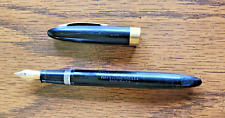 Vintage 50's Sheaffer's Snorkel Fountain Pen, Black w/14K Gold Nib picture