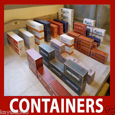 1:160 N Scale, N Gauge Model Shipping Container Mixed Card Kits x 12 Mixed 53ft  picture