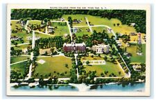 Keuka College from the Air Penn Yan NY Aerial Bird’s Eye View Linen Postcard B9  picture